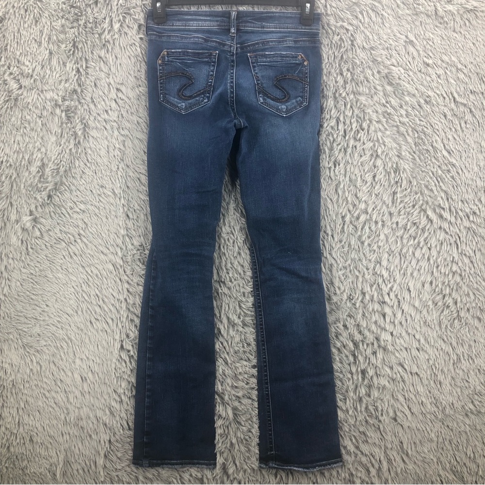 Silver Jeans Womens 27 Suki Slim Boot Medium Wash Whiskered